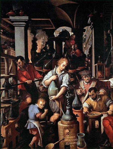 An Alchemists Laboratory, Jan van der Straet